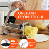 Professional Grade Premium French Fry Cutter - Effortless Vegetable Slicing for Perfect Fries at Home