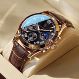 Luxury Men's Premium Leather Wristwatch - Stylish, Durable & Water-Resistant