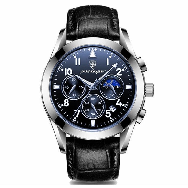 Luxury Men's Premium Leather Wristwatch - Stylish, Durable & Water-Resistant
