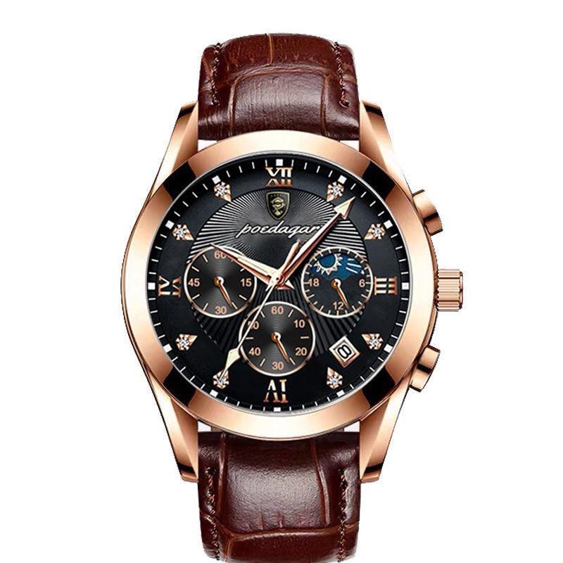 Luxury Men's Premium Leather Wristwatch - Stylish, Durable & Water-Resistant