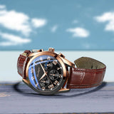 Luxury Men's Premium Leather Wristwatch - Stylish, Durable & Water-Resistant
