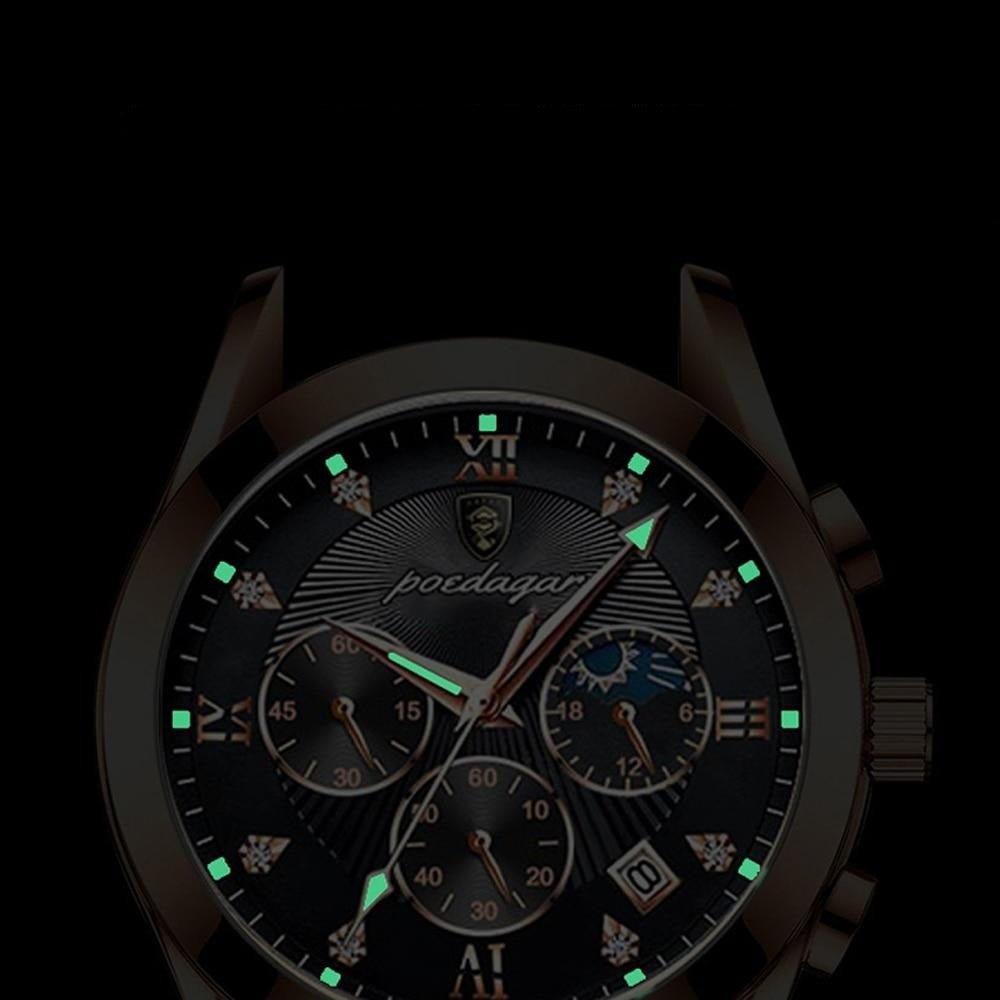Luxury Men's Premium Leather Wristwatch - Stylish, Durable & Water-Resistant