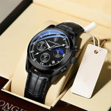 Luxury Men's Premium Leather Wristwatch - Stylish, Durable & Water-Resistant