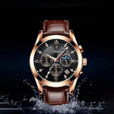 Luxury Men's Premium Leather Wristwatch - Stylish, Durable & Water-Resistant