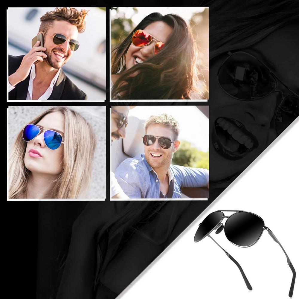 Joey Premium Polarized Aviator Sunglasses for Men & Women - UV Protection, Stylish Design, Perfect for Outdoor Activities