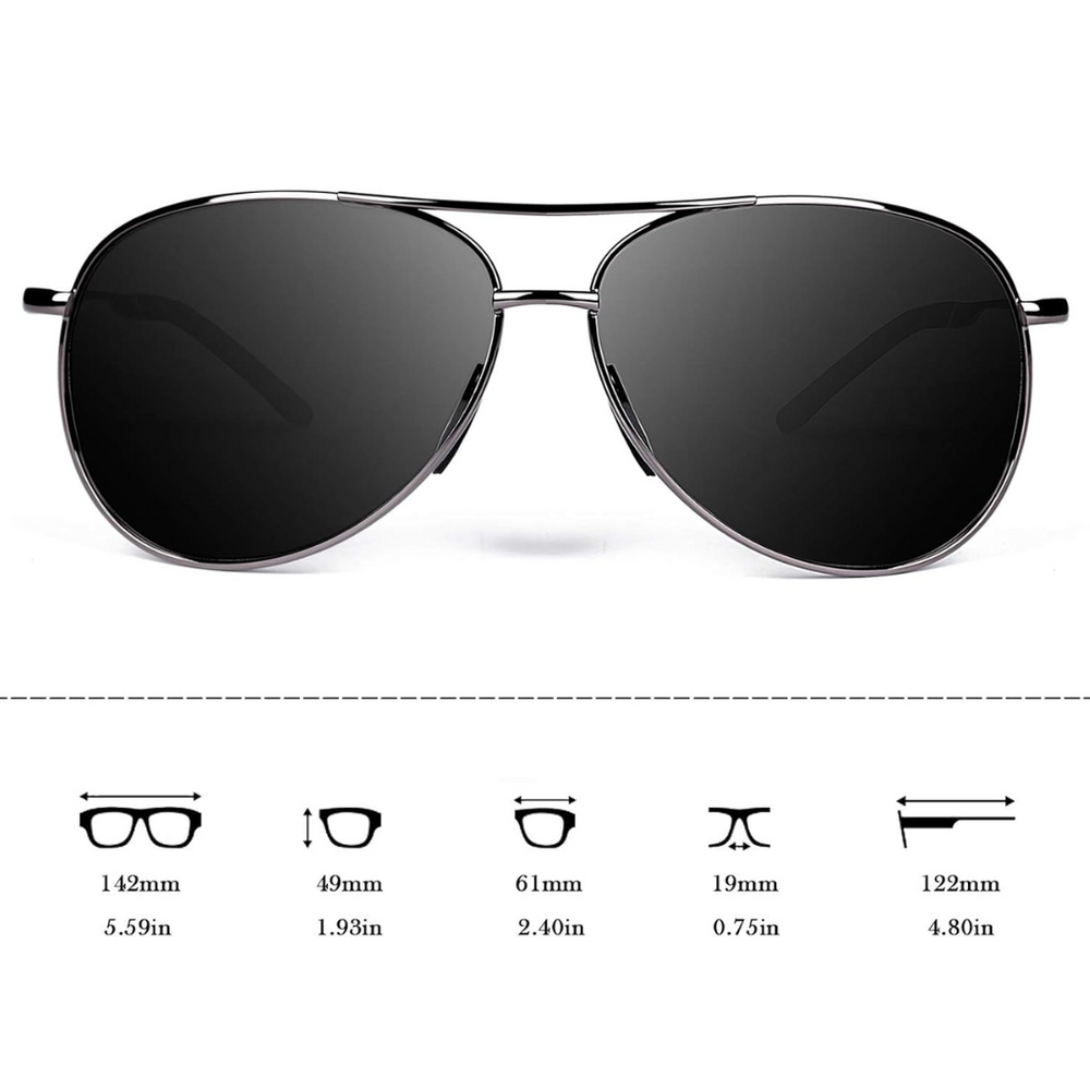 Joey Premium Polarized Aviator Sunglasses for Men & Women - UV Protection, Stylish Design, Perfect for Outdoor Activities