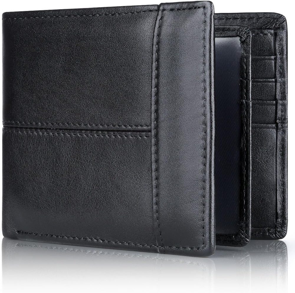 Premium SlimArmor RFID-Blocking Leather Bifold Wallet for Men - Stylish & Secure Design