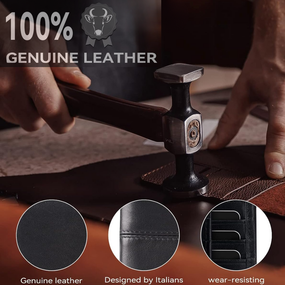 Premium SlimArmor RFID-Blocking Leather Bifold Wallet for Men - Stylish & Secure Design
