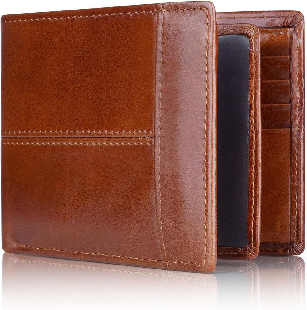 Premium SlimArmor RFID-Blocking Leather Bifold Wallet for Men - Stylish & Secure Design