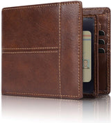 Premium SlimArmor RFID-Blocking Leather Bifold Wallet for Men - Stylish & Secure Design