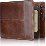 Premium SlimArmor RFID-Blocking Leather Bifold Wallet for Men - Stylish & Secure Design