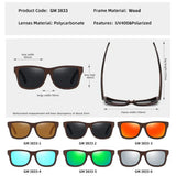 Timbergrain Sunglasses – Polarized UV400 Lenses & Engraved Wood Frame