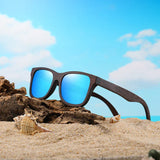 Timbergrain Sunglasses – Polarized UV400 Lenses & Engraved Wood Frame