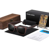 Timbergrain Sunglasses – Polarized UV400 Lenses & Engraved Wood Frame
