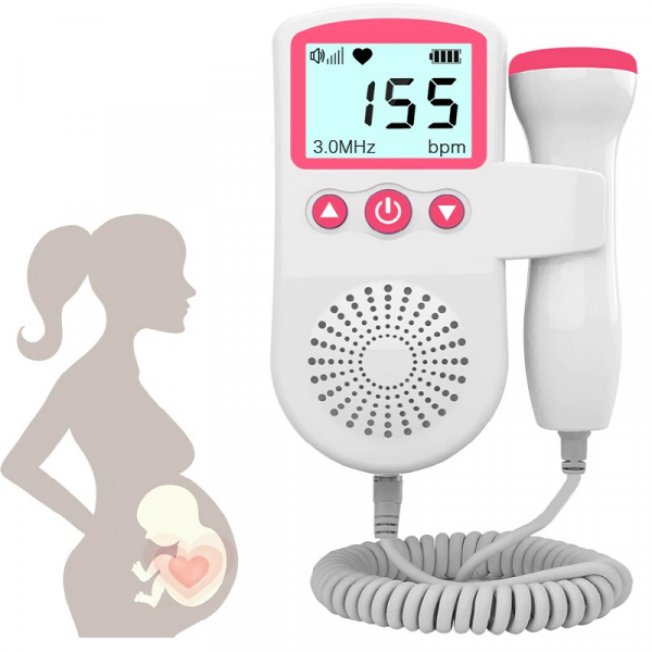 Portable Fetal Doppler Monitor - Heartbeat Detector for Expecting Moms | Easy-to-Use Prenatal Heartbeat Monitor