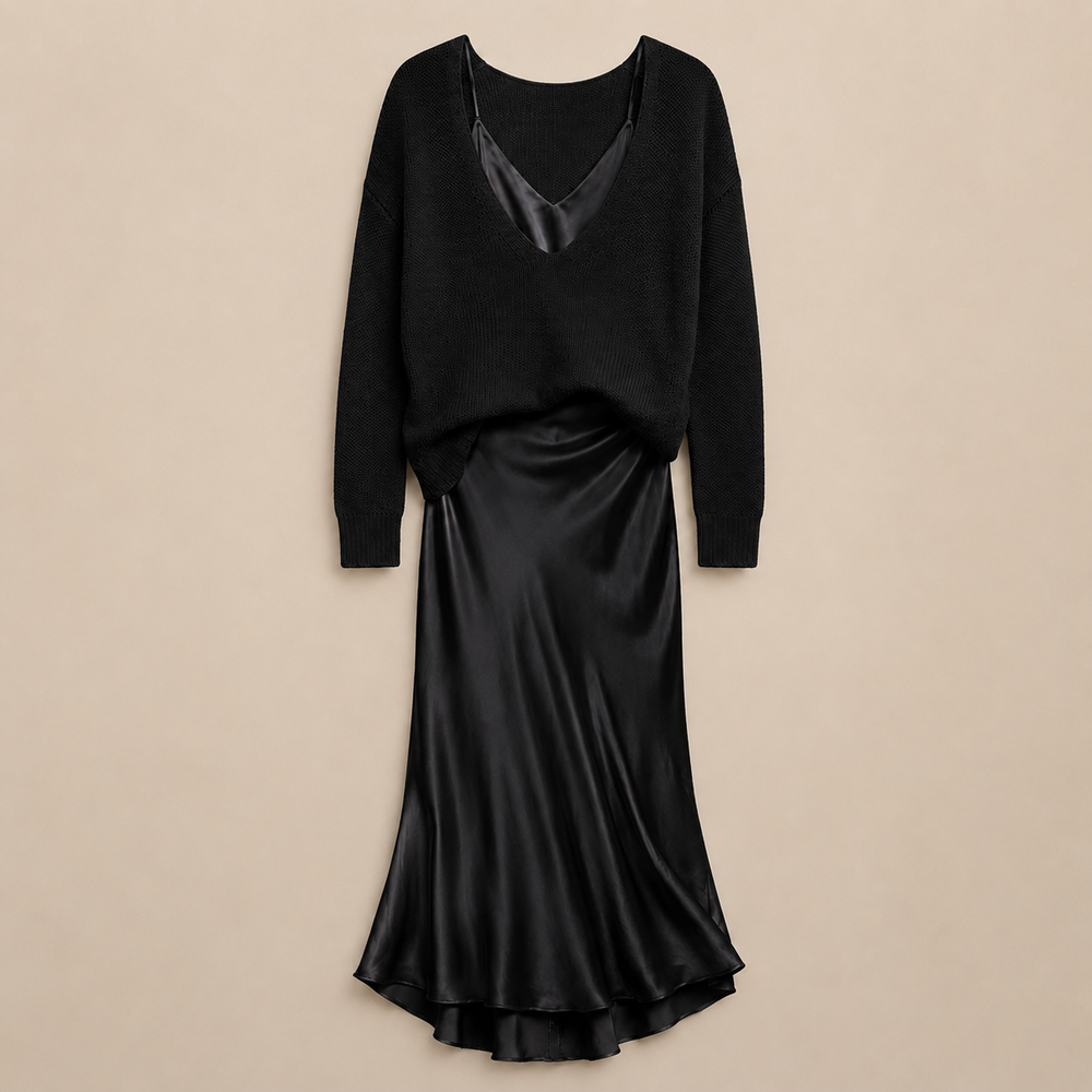 Rose Satin Slip Maxi Dress - additional view