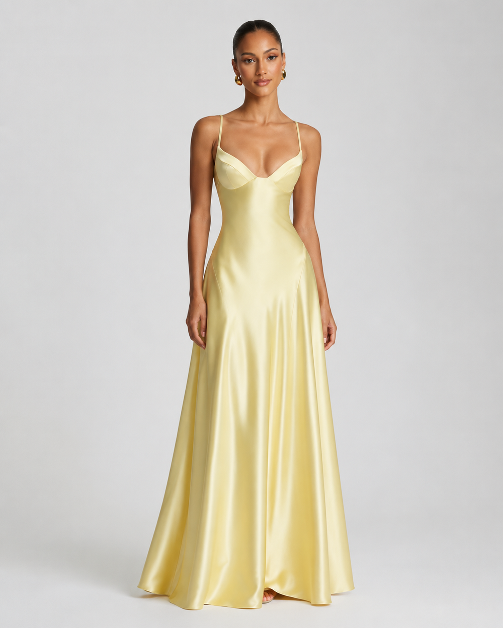Buttercup Satin Slip Gown