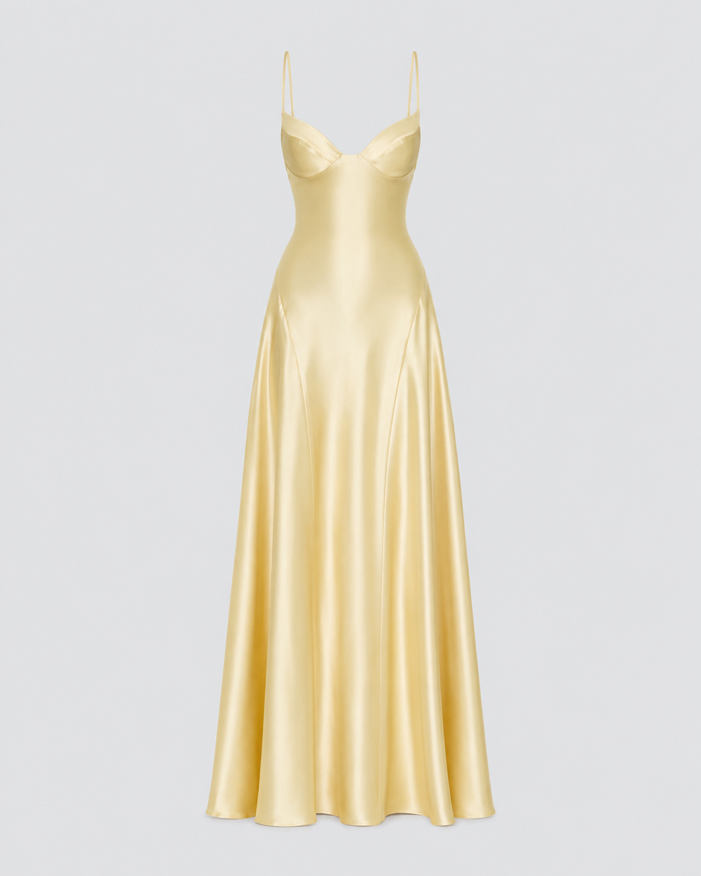 Buttercup Satin Slip Gown side view