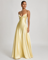 Buttercup Satin Slip Gown detail