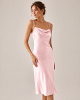 Blush Tie-Shoulder Slip Dress