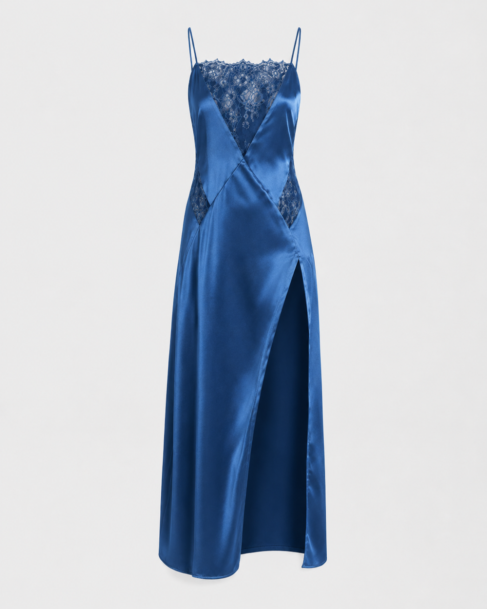Ivory Lace-Panel Slip Gown - additional view