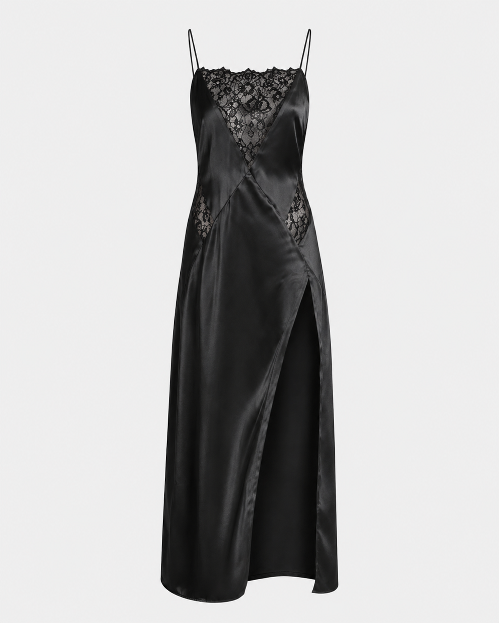 Ivory Lace-Panel Slip Gown - additional view