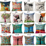 Kalsten | Floral Animal Tree of Life Bird Back Home Decorative Throw Pillow Cover