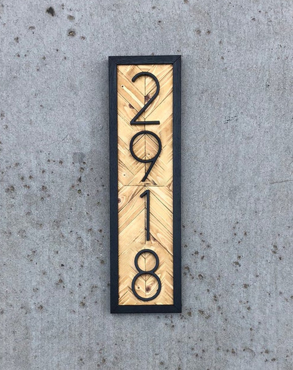 Modern House Number – Weatherproof Zinc Alloy, 12cm & Rust-Resistant