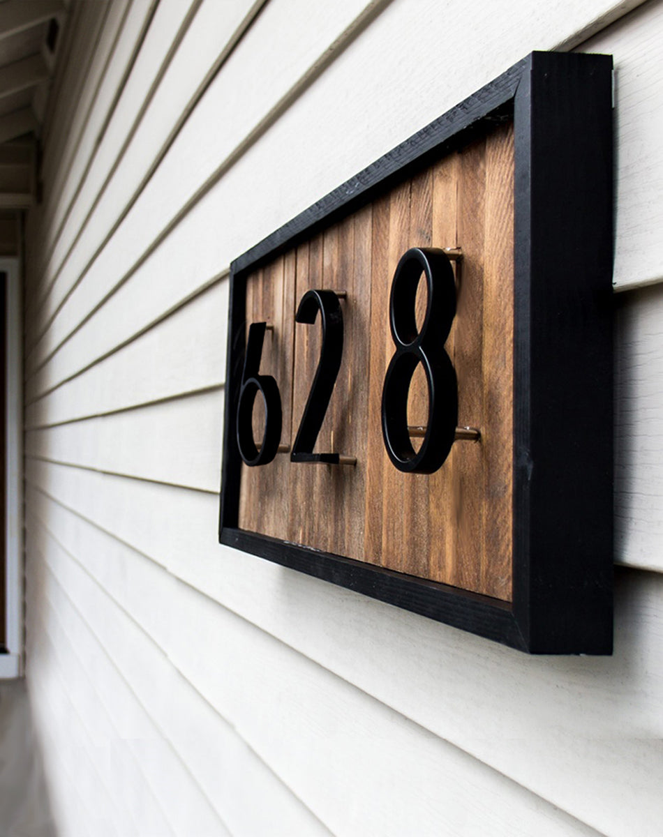 Modern House Number – Weatherproof Zinc Alloy, 12cm & Rust-Resistant