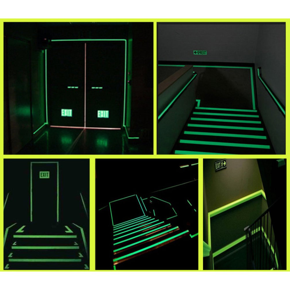 Glow-in-the-Dark Adhesive Tape – 8-Hour Green Glow, Waterproof & Self-Adhesive