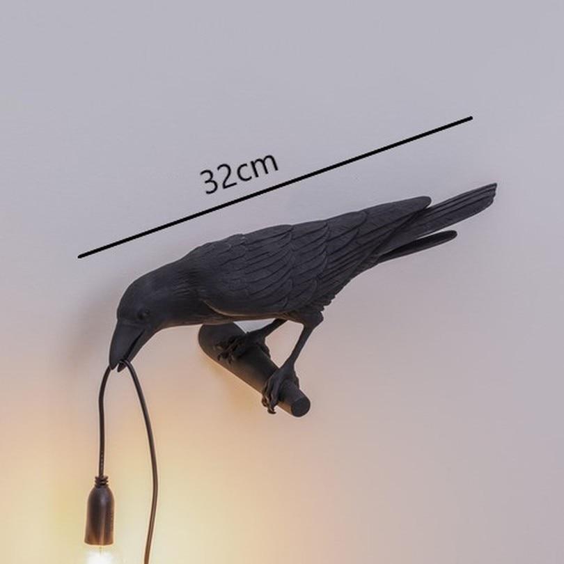 Raven Table Lamp – Resin Sculpture, Warm White Light & 4 Positions