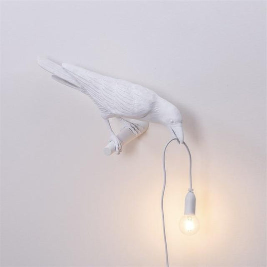 Raven Table Lamp – Resin Sculpture, Warm White Light & 4 Positions