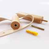 Kalsten | High-Quality Toilet Paper Holder | Oak & Faux Leather | Minimalist Bathroom Design