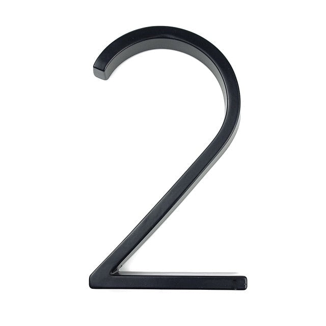 Modern House Number – Weatherproof Zinc Alloy, 12cm & Rust-Resistant