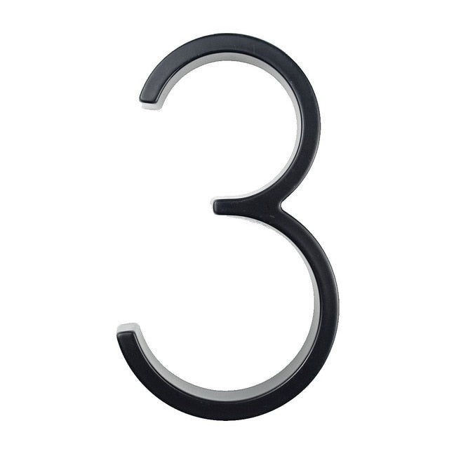 Modern House Number – Weatherproof Zinc Alloy, 12cm & Rust-Resistant