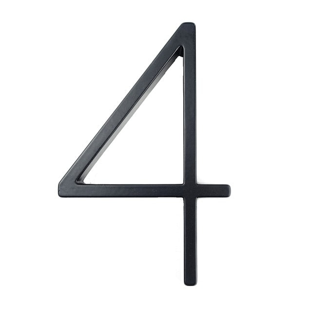 Modern House Number – Weatherproof Zinc Alloy, 12cm & Rust-Resistant