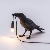 Raven Table Lamp – Artistic Sculpture, E12 Warm Light & Black/White Finish