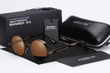 Retro Round Polarized Steampunk Sunglasses - Argo