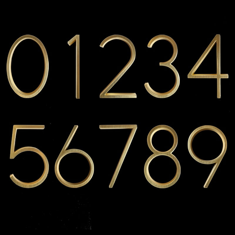 BowLift | Gold Modern House Numbers