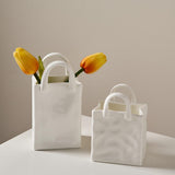 Porcelain Handbag Bud Vase – Creative Decor, 2 Sizes & 8–15cm