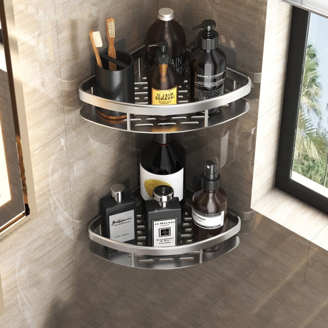 Kalsten | Metal Suction Cup Bathroom Shelves