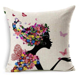 Kalsten | Floral Animal Tree of Life Bird Back Home Decorative Throw Pillow Cover