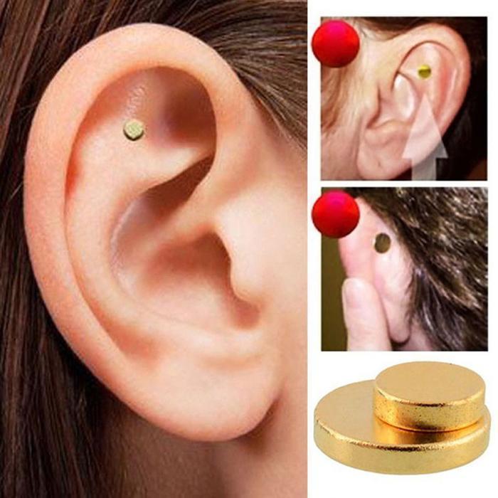 Nicotine-Free Magnetic Stop-Smoking Patch – 24K Gold-Plated Auriculotherapy, Reusable