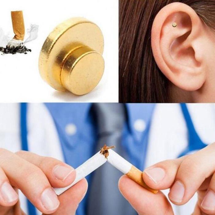 Nicotine-Free Magnetic Stop-Smoking Patch – 24K Gold-Plated Auriculotherapy, Reusable