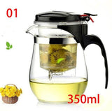 Glass Teapot with Stainless Steel Infuser – Heat-Resistant, 350–1000 ml & 80-Hole Filter