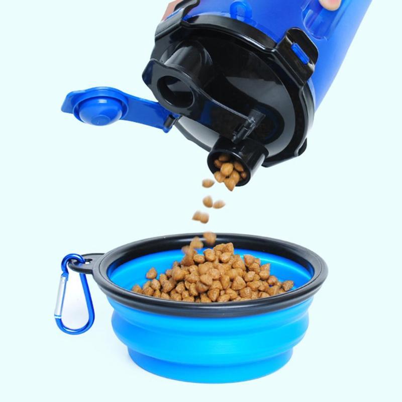 PawBuddy™ 2-in-1 Travel Cup with Food Bowl