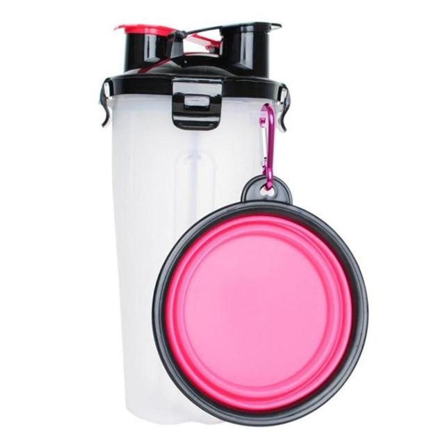 PawBuddy™ 2-in-1 Travel Cup with Food Bowl