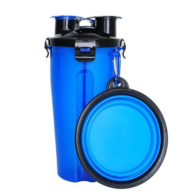 PawBuddy™ 2-in-1 Travel Cup with Food Bowl