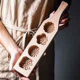 Artisan Wooden Christmas Cookie Molds – Hand-Carved Gingerbread Stamps