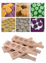 Artisan Wooden Christmas Cookie Molds – Hand-Carved Gingerbread Stamps